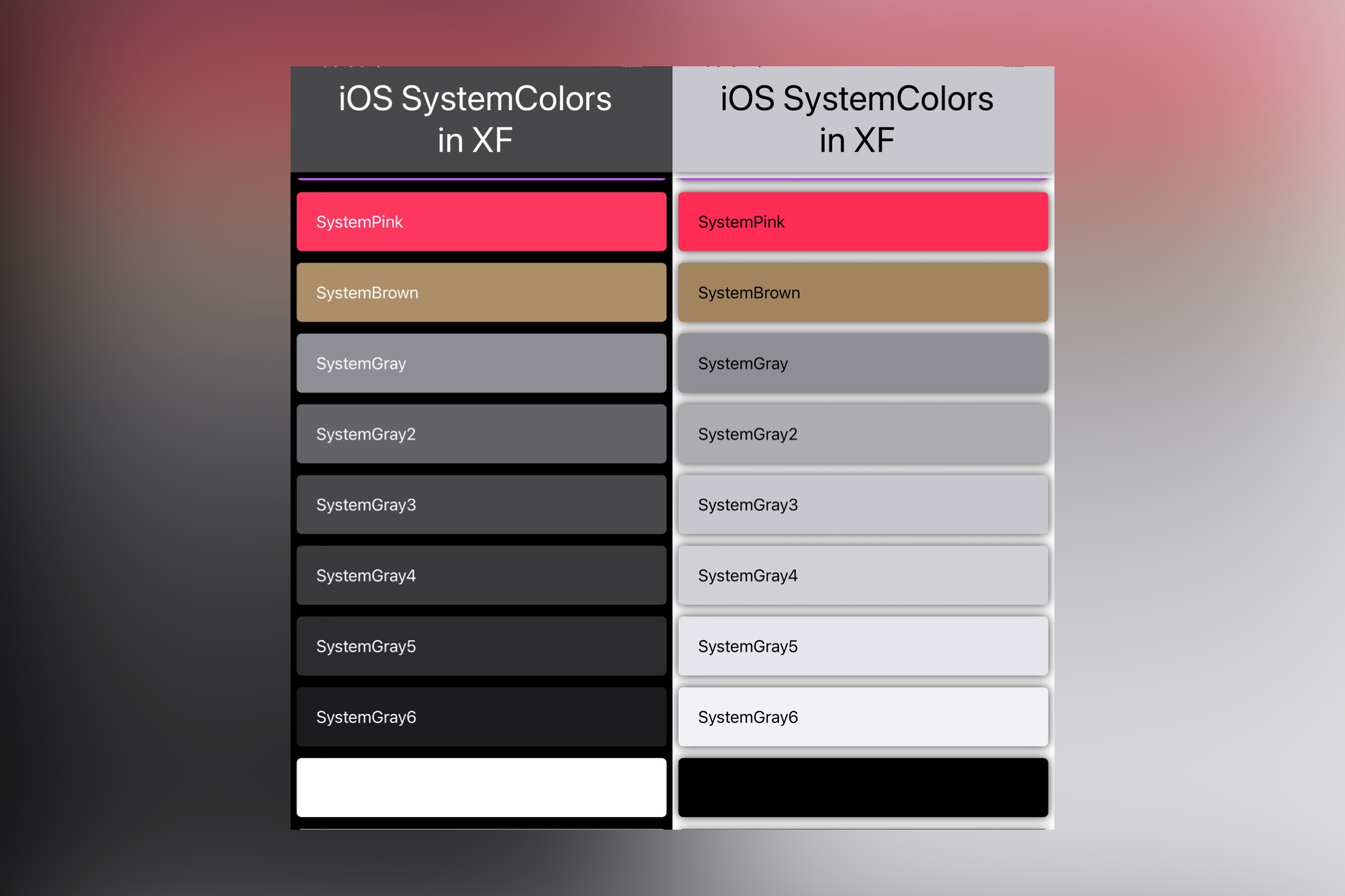 Use the iOS system colors in Xamarin.Forms (Updated)